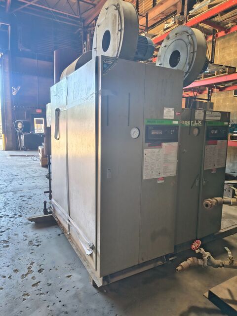 Miura #LX-150SG, modular steam boiler, 150 HP, 170 psi, natural gas