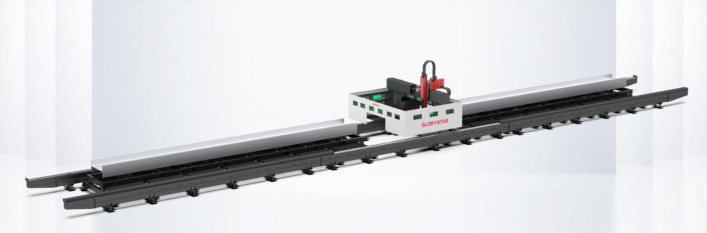 Glorystar #GS-13030HD, H-beam laser cutting system, 20 KW fiber laser, 47.24" x 19.69" working area, 2.36"