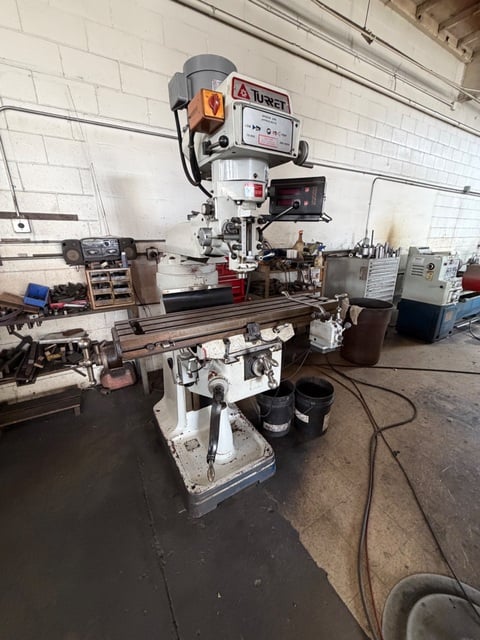 Atrump #K3V, vertical mill, 9" x 42" table, 17" Y, 19-5/8" knee, 3-3/8" quill diameter, 70-4200 RPM, R-8, 3