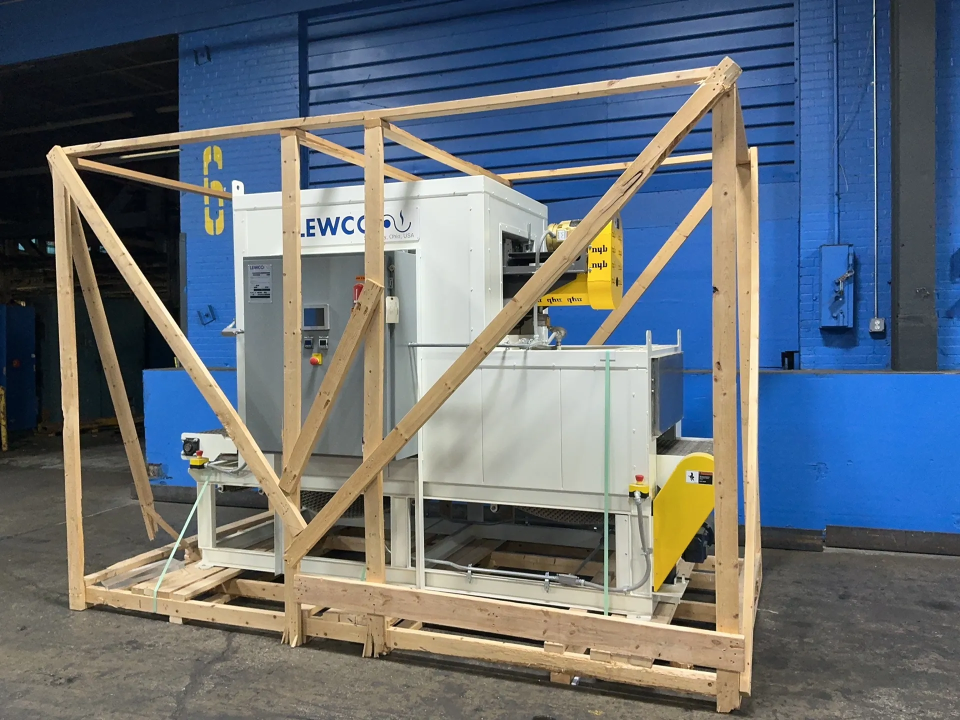 24" x 128" Lewco #NS-CVB05EVD-24-96-12, Conveyorized Oven, 500&deg;F, 1700 CFM, 17 KW, 480 V., 2017