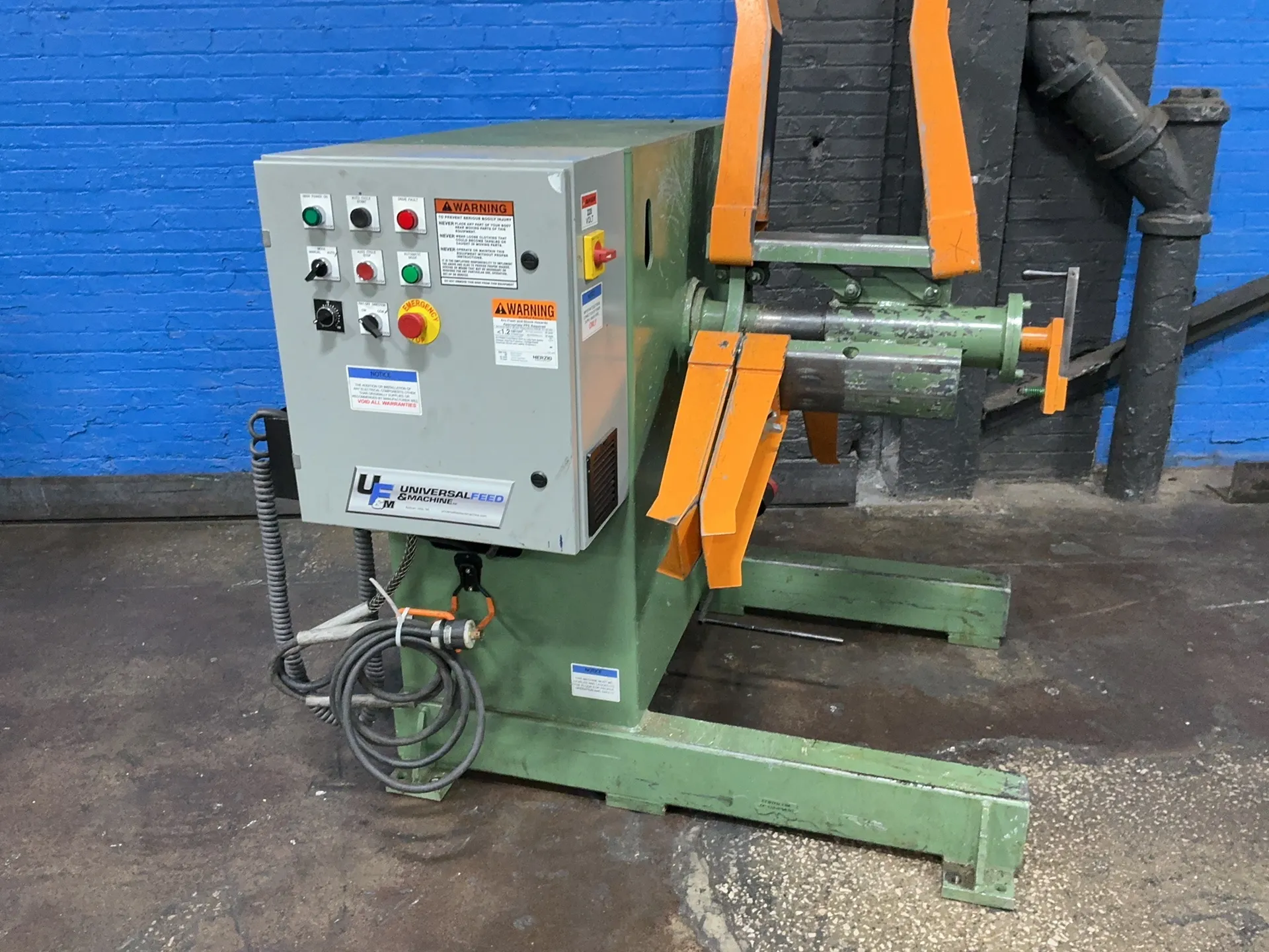 4000 lb. Universal Feed & Machine #PR46M12, Coil Reel, hand held controller