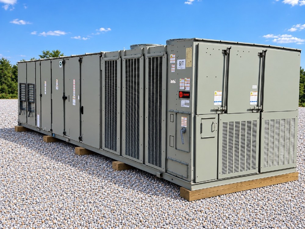 50 Ton, Trane #Intellipak Package Unit Gas Heat 460v R410A Factory Warranty, 2022