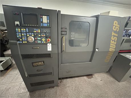 Hardinge #Conquest-CS-SP, CNC lathe, 19.5" swing, 1.6" bar, 9.1" turning diameter, 13.65" turning length, 10