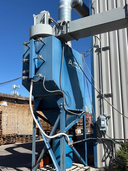 6000 cfm ACT #3-12, heavy duty cartridge dust collector, 15 HP, (12) filters, 1200 sq.ft. media, reverse