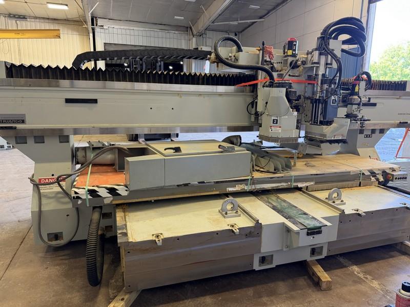 Andi #Exxact-Plus/TC-D, CNC router, 63" x145" tbl., 14.75 HP, 10 ATC, HSK-63F, 5 x 5 drill block, grooving