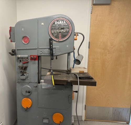 10" x 10" Marvel #V10A, Vertical Tilt Frame Band Saw, 12' x 1" blade, 15" wheel diameter, 60-400 FPM, 3 HP