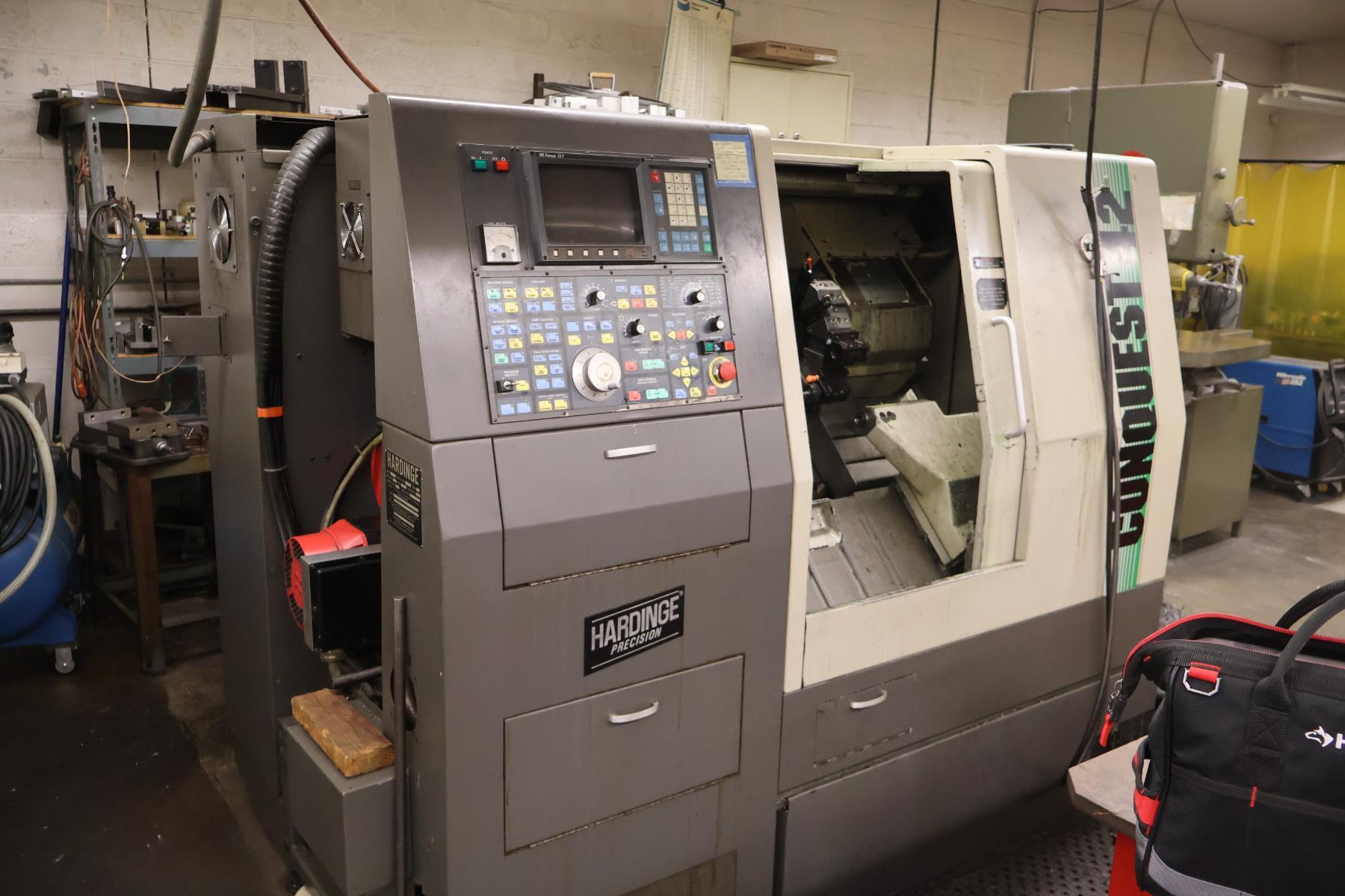 Hardinge #Conquest-CS-42, CNC slant bed lathe, 9.1" max turning diameter, 13.8" centers, 1-5/8" bar, 12