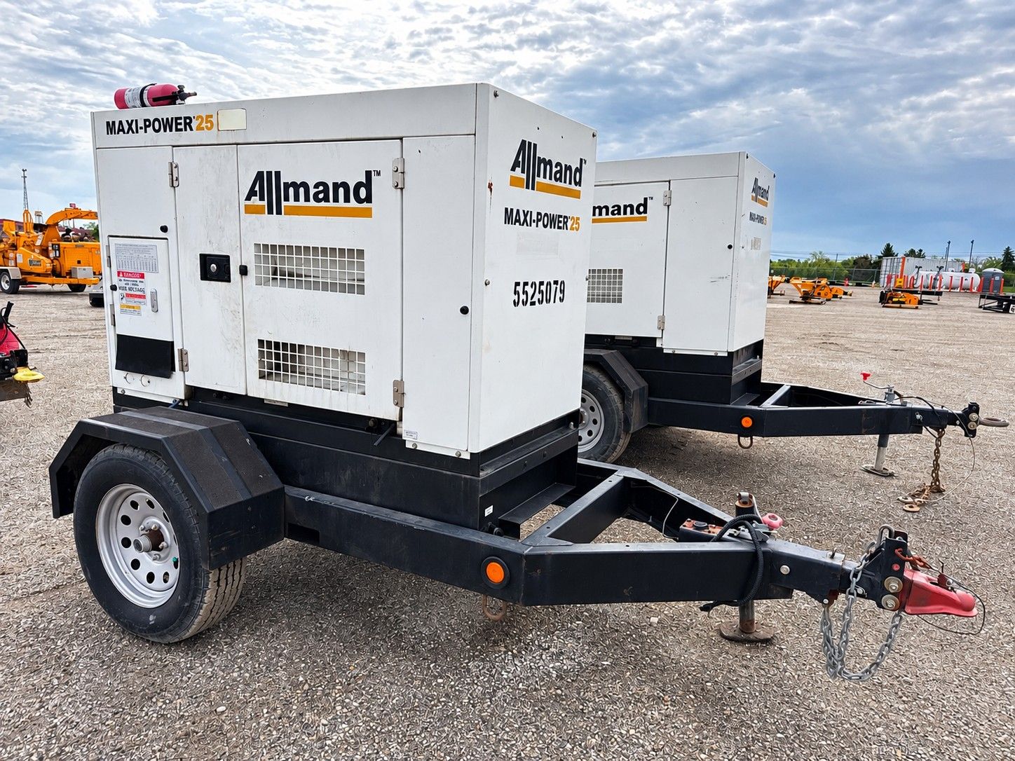 20 KW Allmand #MP25-8E1, diesel generator set, 220/480 Volts, 3-phase, 848 hours, Isuzu #BZ-4LE2T 40 HP