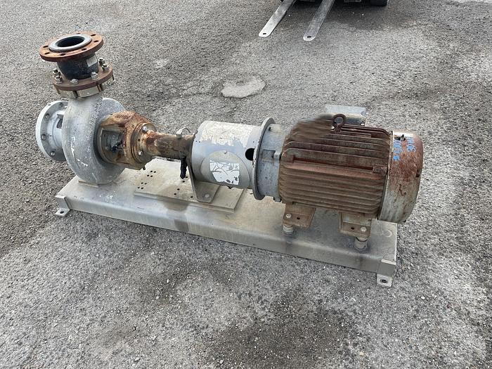 Vaughan #STH-Series, Horizontal Chopper Pump, Stainless Steel, 4" inlet, 6" outlet, 30 HP, 230/460 Volts, 3PH