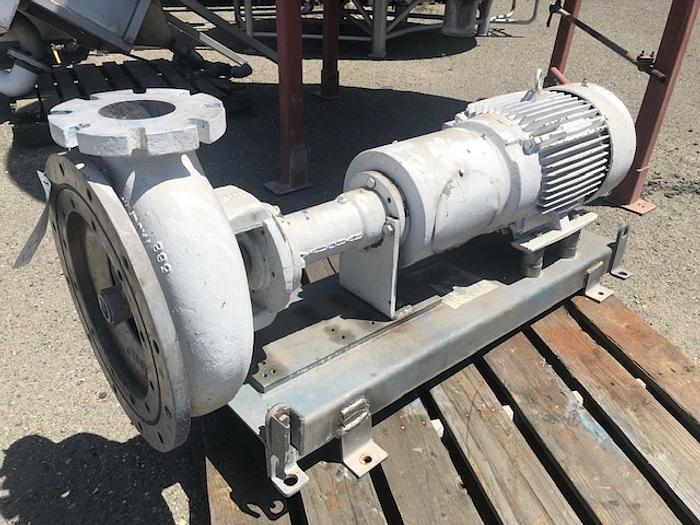 Vaughan #STH4R12CS, Horizontal Chopper Pump, Stainless Steel, 4" discharge, 20 tons/hr., 20 HP, 1750 RPM