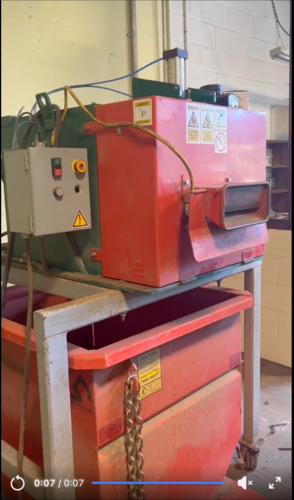 Sweed #517-XHD, Scrap Chopper, 6-5/8" x 1-5/8" infeed opening, 90 FPM, 3-1/2" cut length, air feedworks, 5
