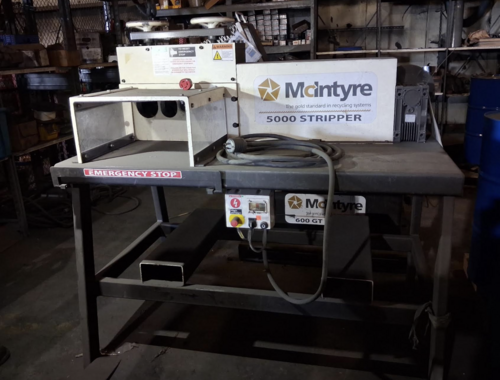 JMC McIntyre #5000, Cable Stripper, 1/4"-4" wire capacity, 138 FPM, manual control, 5.3 HP, 3PH