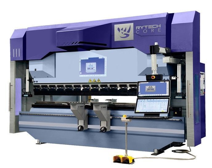 198 Ton, Rytech #Core-180-3000, CNC Press Brake, 10.2' overall, 9.84" stroke, 18.5" daylight, 12.6" throat