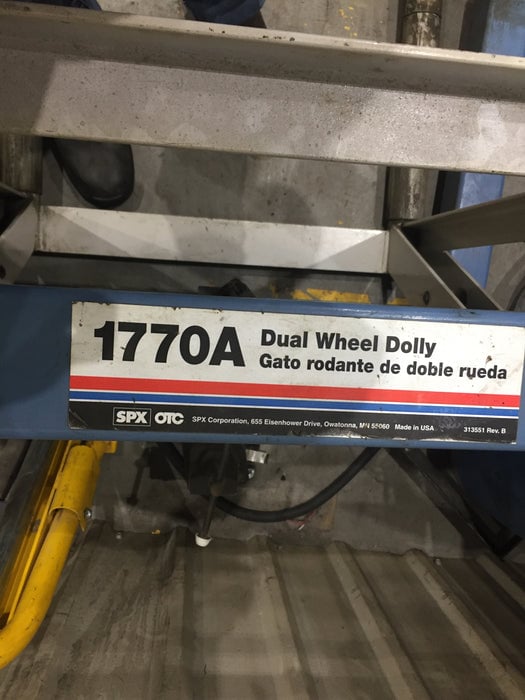 OTC #1770A, dual wheel dolly