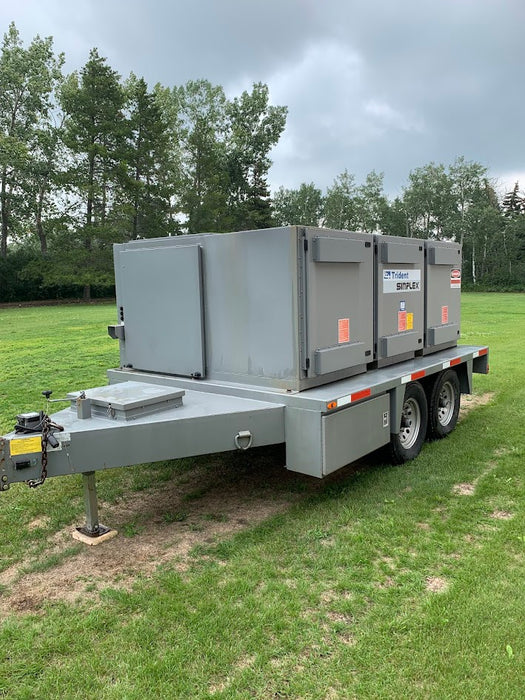 Simplex #TRIDENT, trailer mounted load bank, 500 KW, 600 kVAR inductive, 600 kVAR capacitive, 3 phase, 20,400