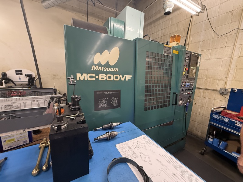 Matsuura #MC600-VF, CNC vertical machining center, 23" X, 16" Y, 18.5" Z, 20 automatic tool changer, 10 HP