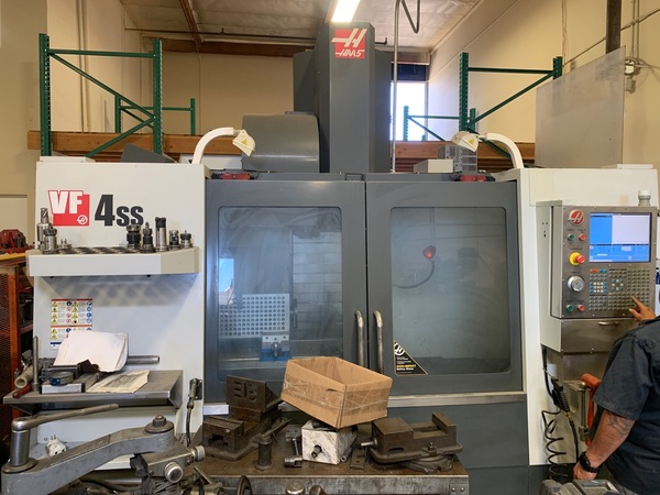 Haas #VF-4SS, CNC vertical machining center, 24 automatic tool changer, 50" X, 20" Y, 25" Z, 12000 RPM, CT40