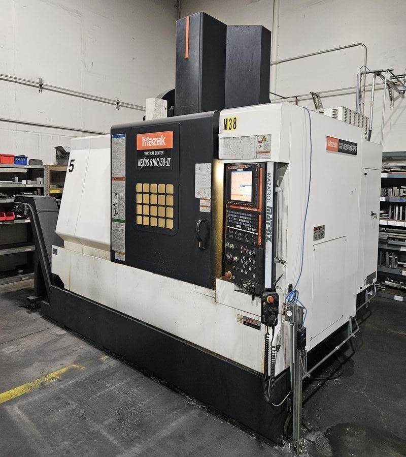 Mazak #Nexus-510C/50-II, CNC vertical machining center, 24 automatic tool changer, 41" X, 20" Y, 20" Z, 6000