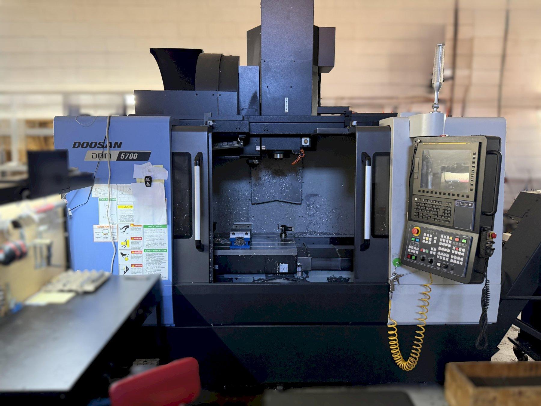 Daewoo Doosan #DNM-5700, CNC vertical machining center, 41" X, 22" Y, 20" Z, 8000 RPM, CAT-40, 25 HP, 51"