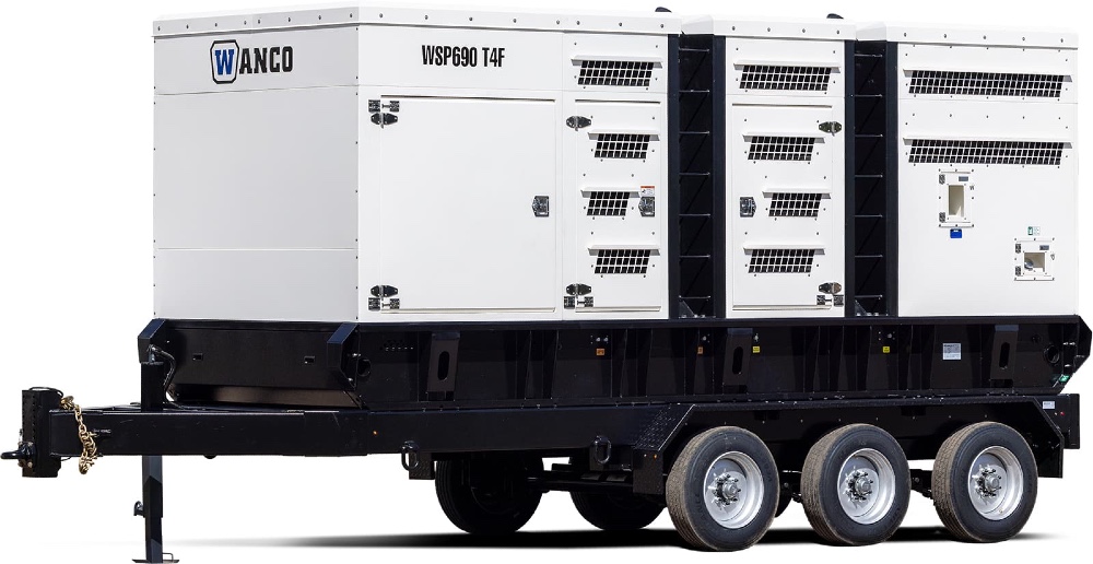 500kW, Wanco WSP690 Trailer Mounted, Tier 4F, sound attenuated enclosure, 277/480V, 0 Hrs., 2026, $330.6k
