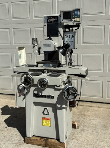 6" x 14" Okamoto #Linear-6-12/14, surface grinder, 14" under wheel, 8" x 3/4" x 1-1/4" wheel, 2 HP, 3450 RPM