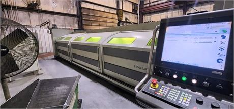 BLM #LT5, CNC fiber tube laser, 2000 watt IPG fiber, 4.72" round, 3.93" square tube, automatic bundle loader