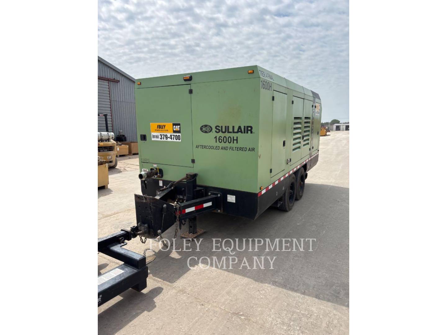 150 psi, Sullair #1600HAFDTQ, portable diesel air compressor, Cat C15 T4F engine, 4969 hours, 190 gallon fuel