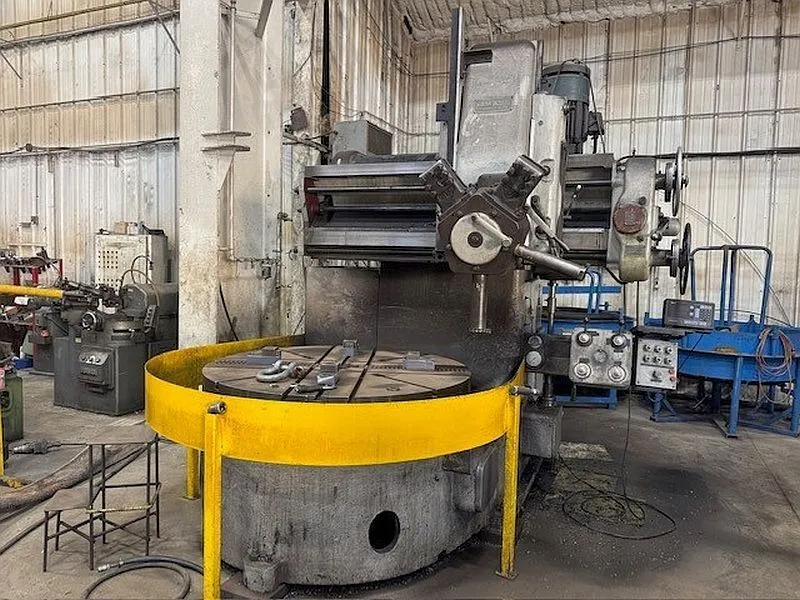 60" Webster & Bennett #60, vertical boring mill, 24" under rail, 35" under turret, 25 HP, 4.5-100 RPM, 4