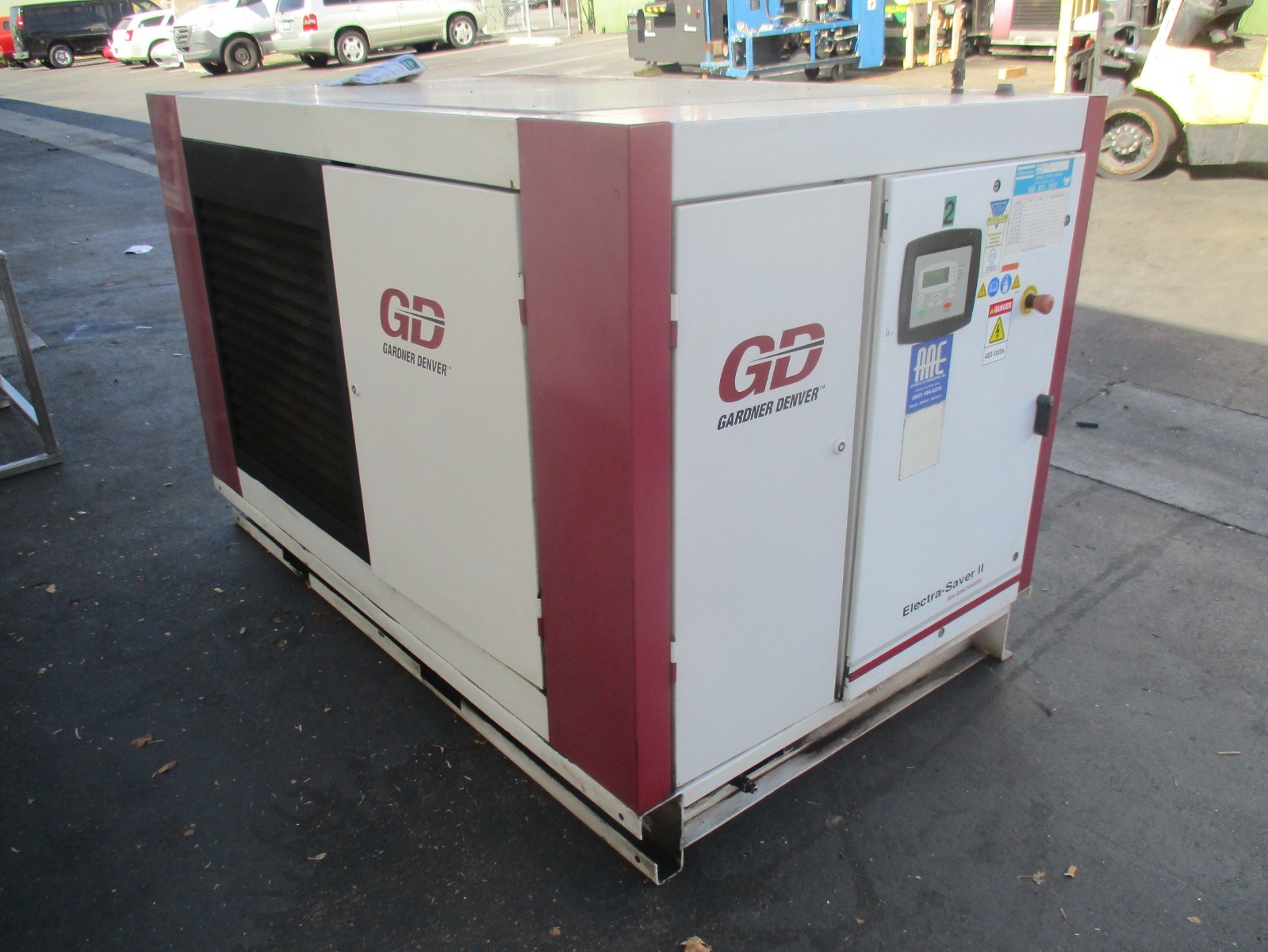 Gardner Denver #EBH99H, Electra-Saver II, rotary screw air compressor, 50 HP, 460 V., 2012
