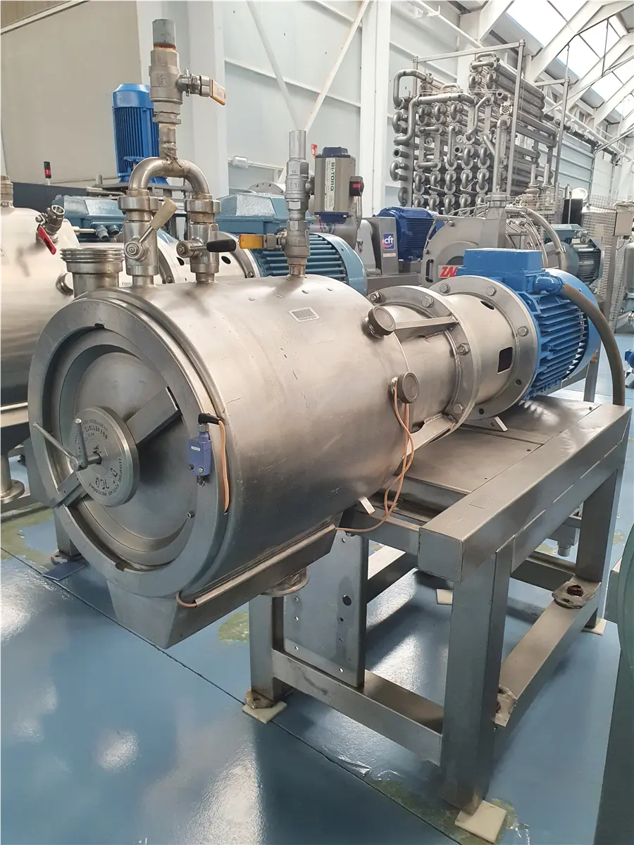 Bertocchi #DT700, turbo extractor, Stainless Steel, 1-200 T/h, 73 HP, hot extraction, alveolar &