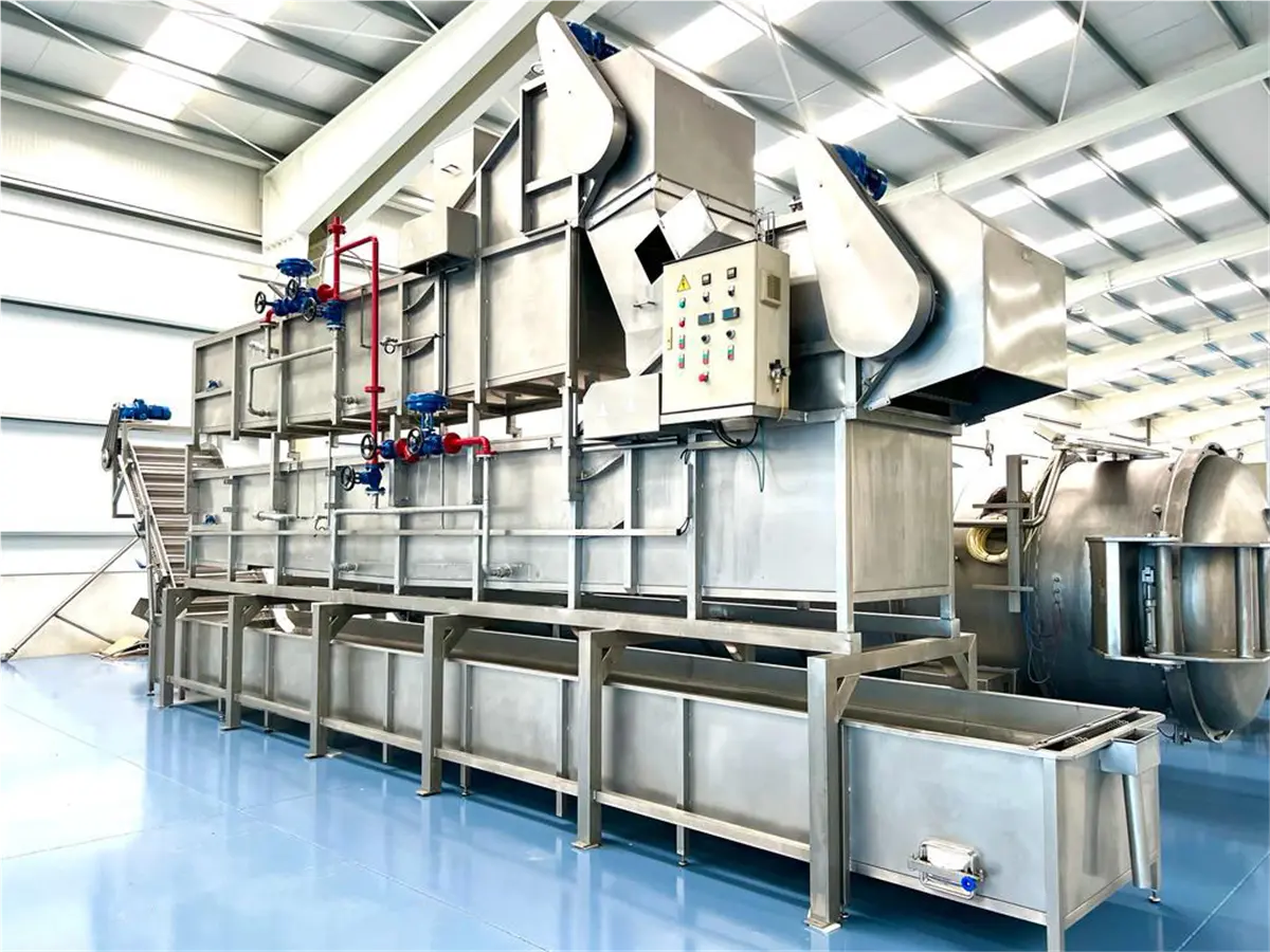Famaco, continuous immersion pre-blancher, blancher & cooler for artichoke, Stainless Steel, 40' 4" L