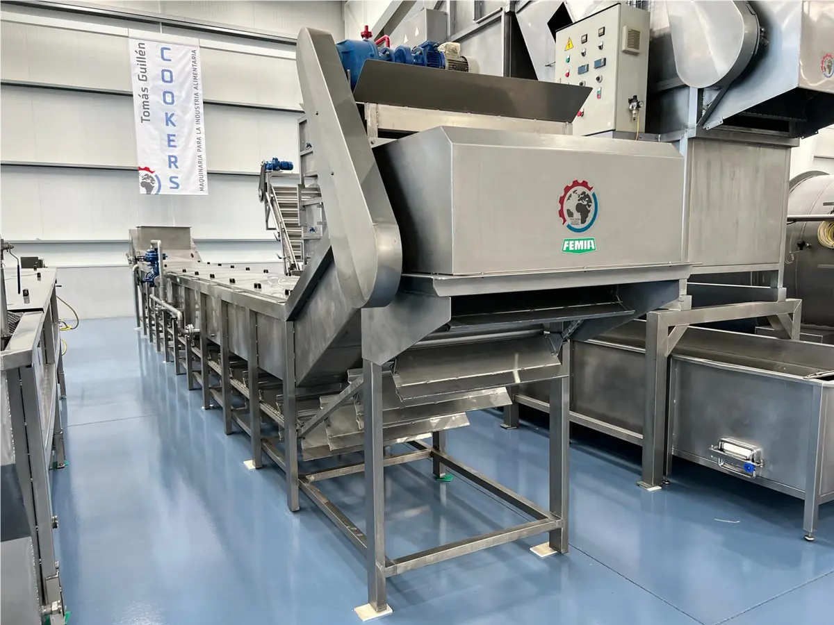 Blancher, Stainless Steel, 42' 4" L, 37-3/8" internal width, 1 HP