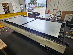 Durma #HD-F-3015, CNC Fiber Laser, 6000 watt IPG source, 5' x 10' table, dual pallet shuttle, chiller, dust
