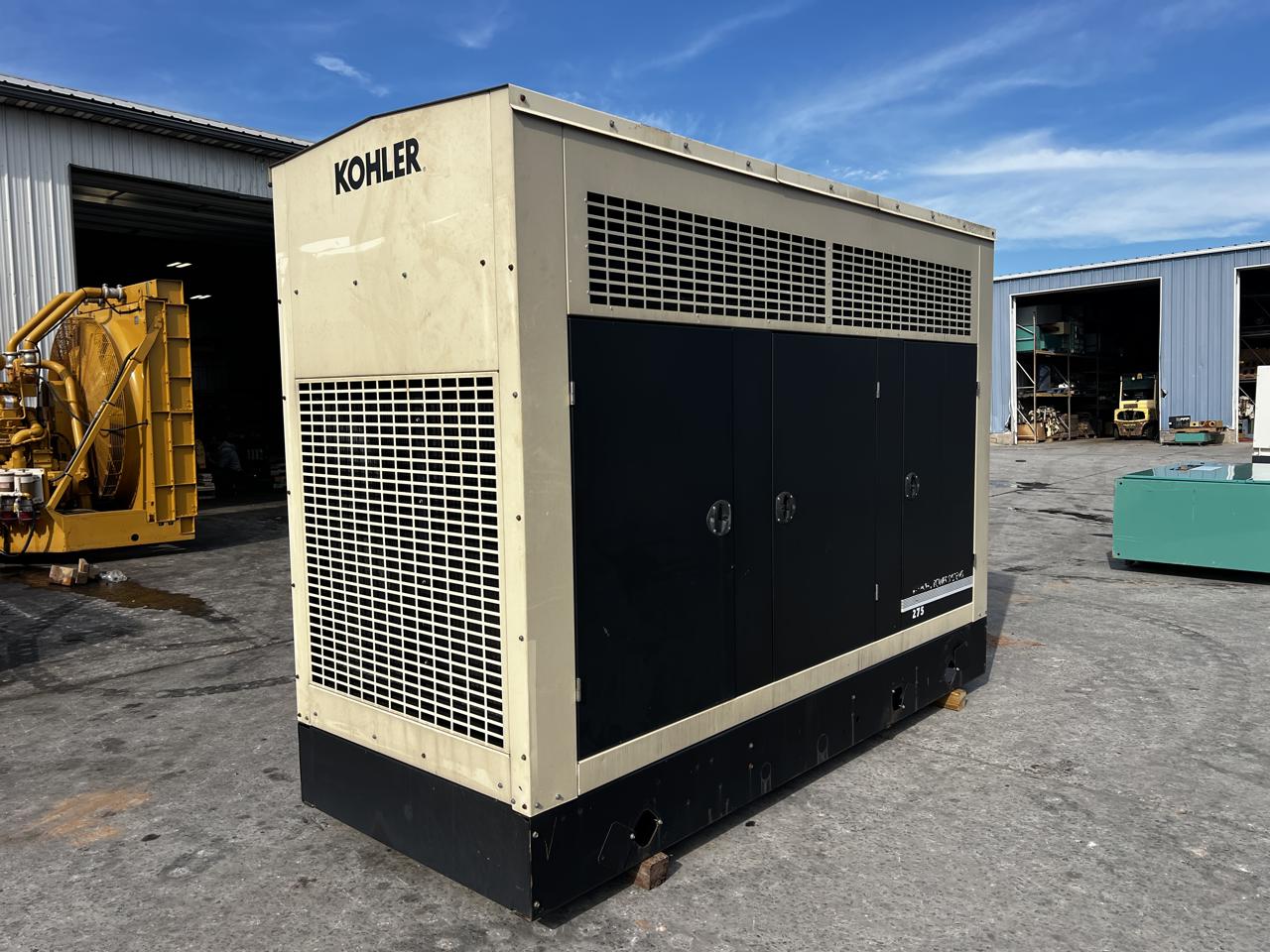 275 KW Kohler #275REOZJD, Diesel Generator Set, 277/480 Volts, 9.0 liter John Deere engine, enclosure