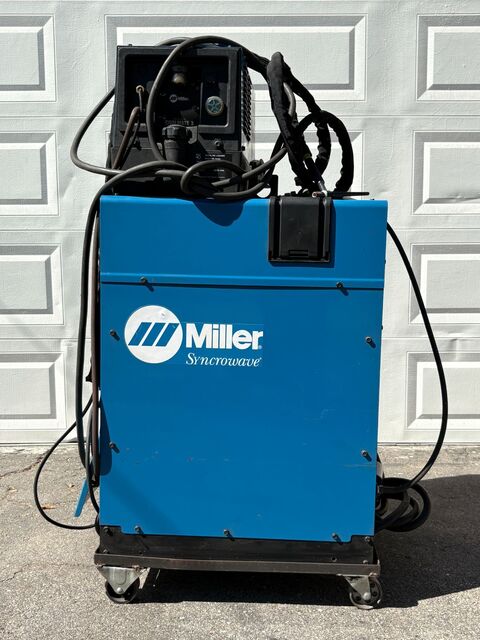 Miller #Syncrowave-250-DX, AC/DC TIG/Stick Welder, 5-310 amps, Coolmate 3 water cooler, water-cooled torch
