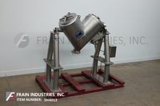 Image for 10 cu.ft. Patterson, twin shell mixer, Stainless Steel, bolt down covers, mounted on " A" frame, 8" ID butterfly discharge