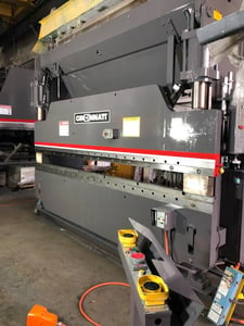 Image for 90 Ton, Cincinnati #90CB, hydraulic press brake, 12' overall, 8' 6-3/4" between housing, 8" stroke, 15 HP, electric foot switch, manuals, 1989