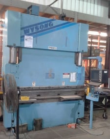 Image for 140 Ton, Wysong #PHP140-96, CNC hydraulic, 8' overall, 78" between housing, 23" DL, 14" str, 7" thrt, 23" open, 1995