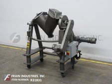 Image for 3 cu.ft. Patterson, cross flow, 304 Stainless Steel twin shell mixer, (2) 16" ID product ports, 6" ID discharge w/41" ground clearance