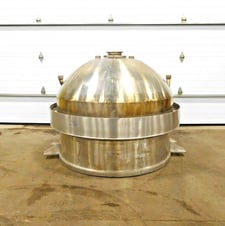 Image for 400 gallon J C Pardo & Sons #2325, 304 Stainless Steel kettle, 110 psi @ 338 Degrees Fahrenheit  MAWP, 54" dia. x 44" deep, 6" flanged center bottom discharge