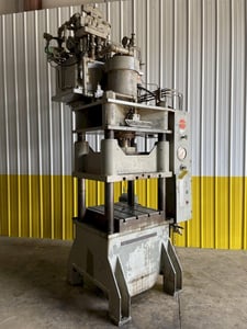 Image for 100 Ton, Williams, 4-post hydraulic press, 12" stroke, 16" open, 8" ram diameter, pneumatic bed