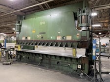 Image for 350 Ton, Cincinnati #350FM-16, hydraulic press w/removable flanged bed, 18' overall, 201" between housing, 1980
