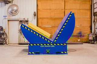 20000 lb. Coilquip #MU20000V80, mechanical coil upender, 80" OD, 60" x 68" deck, 2 HP Eurodrive motor &