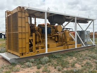 1365 KW Caterpillar #D3512-SCR-Power, diesel generator set, 347/600 Volts, 1200 RPM, reworked radiator & skid