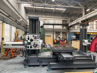 Tos Varnsdorf #W100A, table type horizontal boring mill, 1250x1250mm clamping area of table, ISO 50
