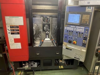Amada #S-10, CNC Lathe, 12.2" swing, 6" chuck, 10.6" centers, tailstock, 20 HP, Fanuc 31i-B, 2015