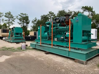 1500 KW Onan #1500DFMB, standby takeout diesel generators, open, 4160 Volts, 650 hours, 1995 (3 available)
