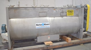 76 cu.ft. Marion Stainless paddle mixer, 10' x 42", 50 HP Baldor motor, Dodge speed reducer