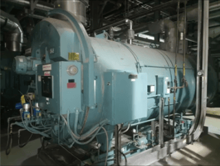350 HP Cleaver-Brooks #OBI-100-350-150, hot water boilers, diesel fired, 150 psi, 2005