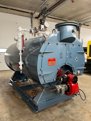 80 HP Williams & Davis, firetube steam boiler, 150 psig MAWP, reconditioned